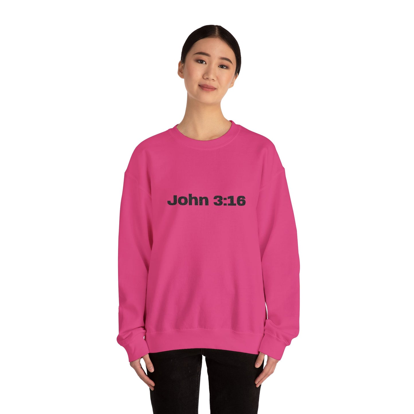 John 3:16 Crewneck Sweatshirt — Minimal Christian Scripture Pullover