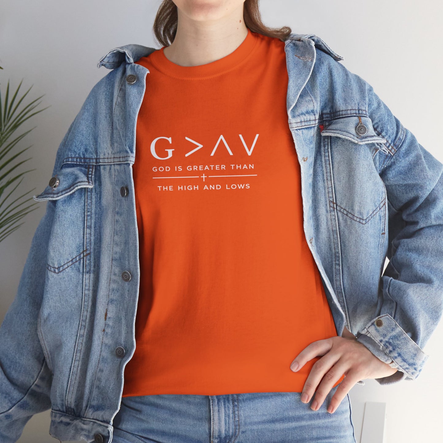 God Is Greater Than The Highs And Lows Christian T-Shirt | Minimal Faith Shirt | Inspirational Christian Apparel | Streetwear Faith Tee