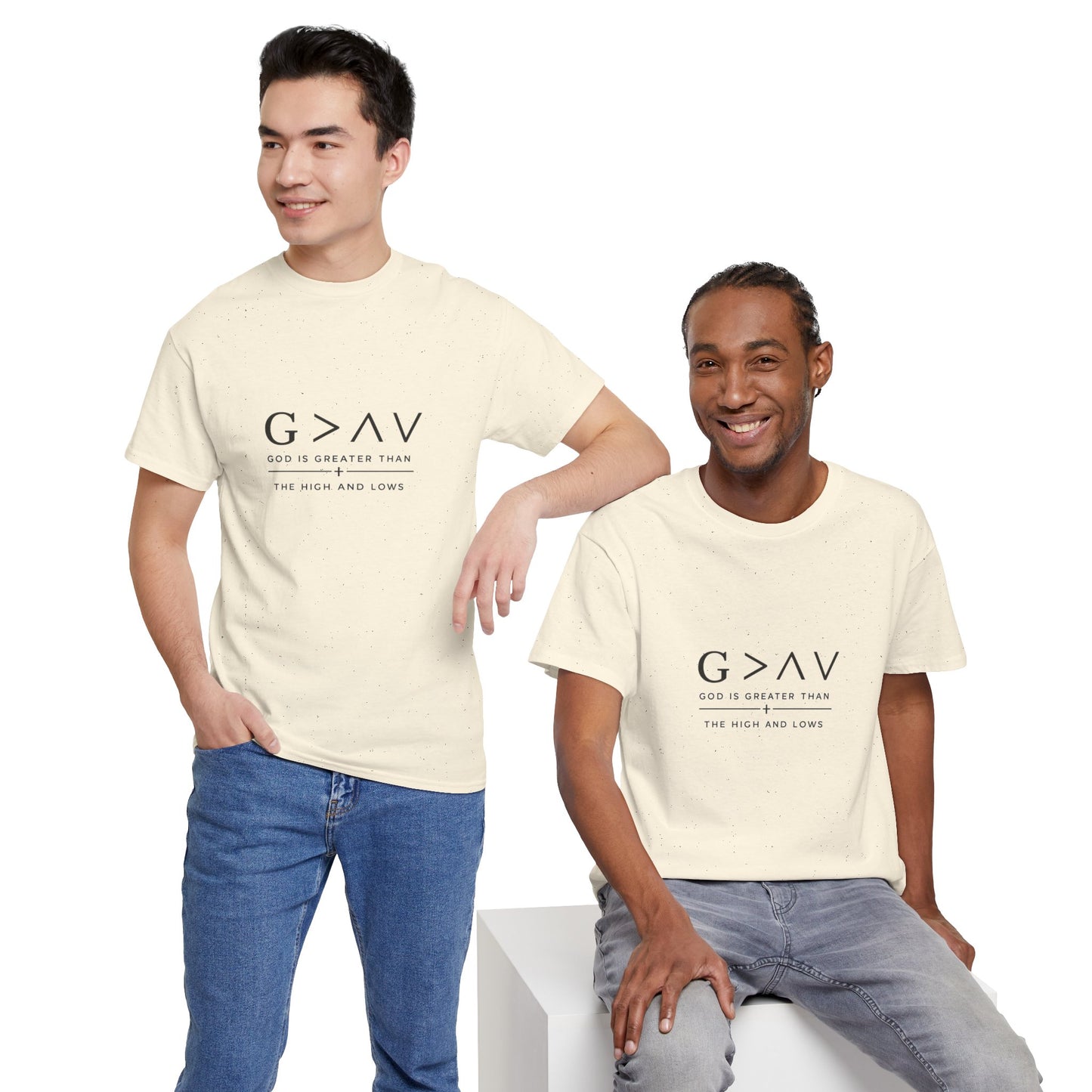 God Is Greater Than Tee | Faith Christian Shirt, Minimal Scripture Design