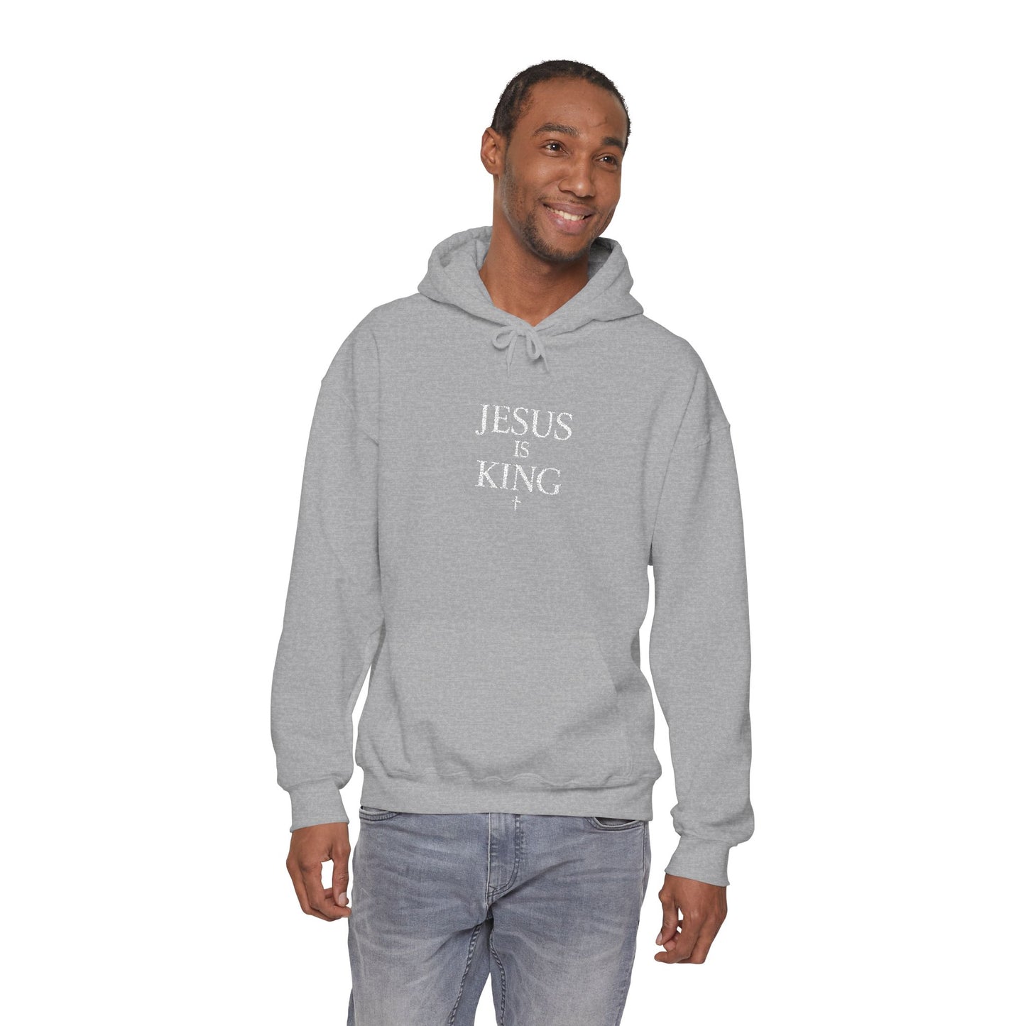 Jesus Is King Hoodie — Faith-Based Minimalist Christian Pullover