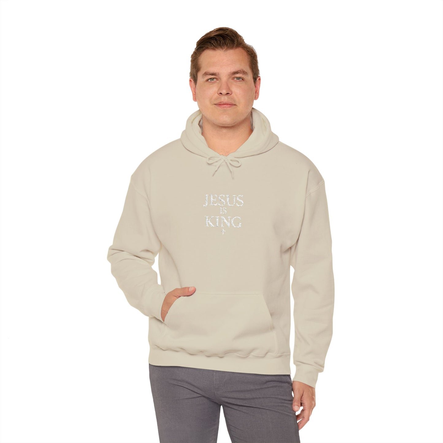 Jesus Is King Hoodie — Faith-Based Minimalist Christian Pullover