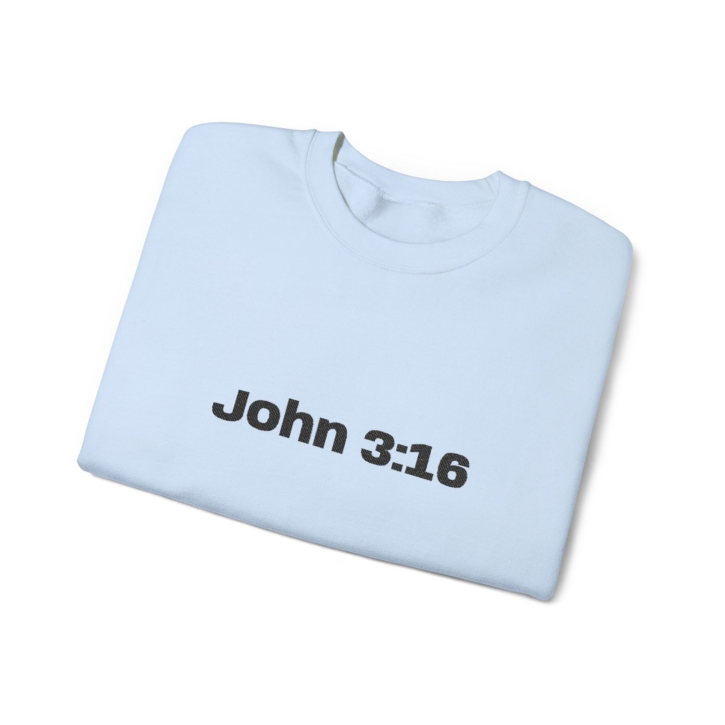 John 3:16 Crewneck Sweatshirt — Minimal Christian Scripture Pullover