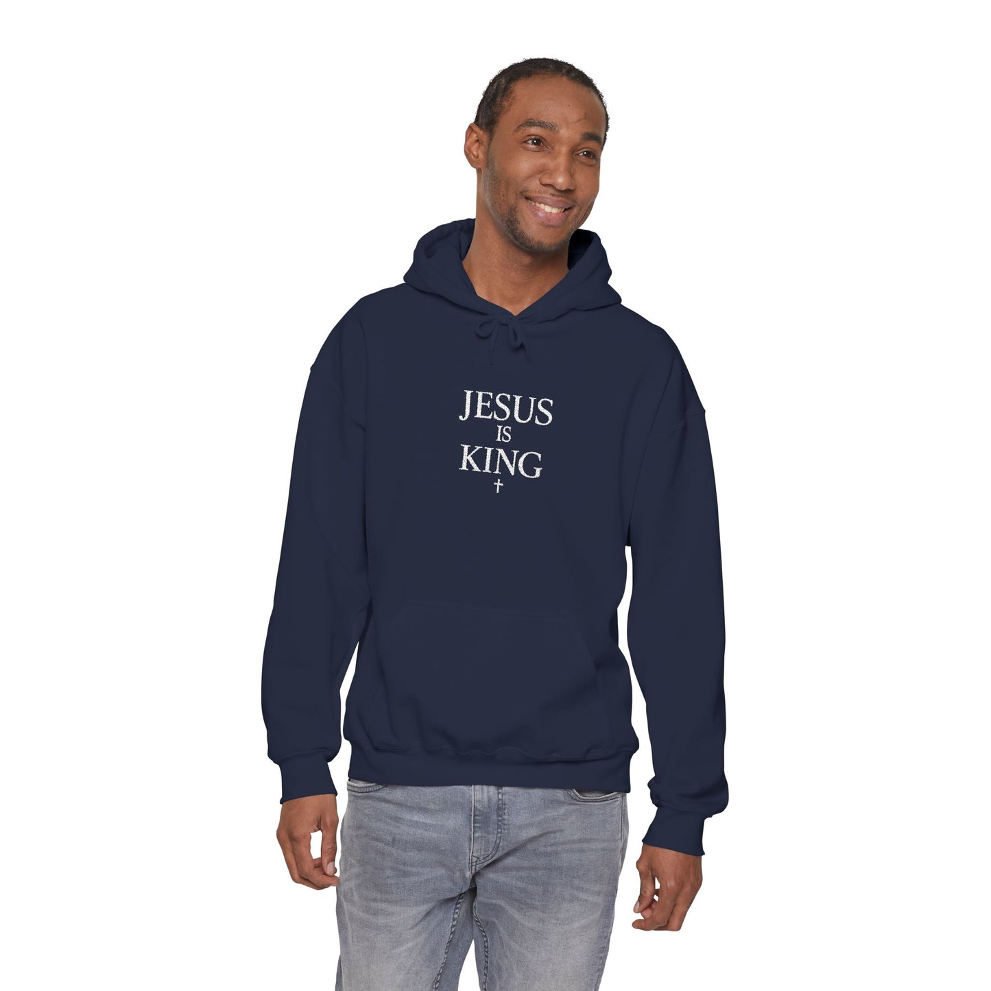 Jesus Is King Hoodie — Faith-Based Minimalist Christian Pullover