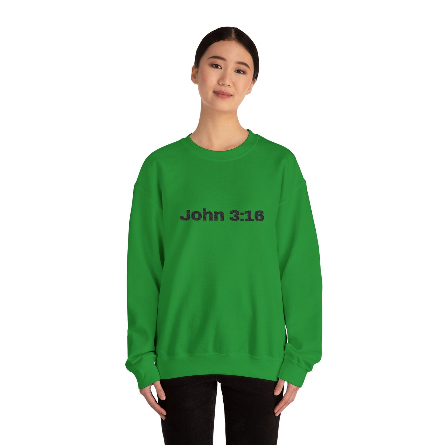 John 3:16 Crewneck Sweatshirt — Minimal Christian Scripture Pullover