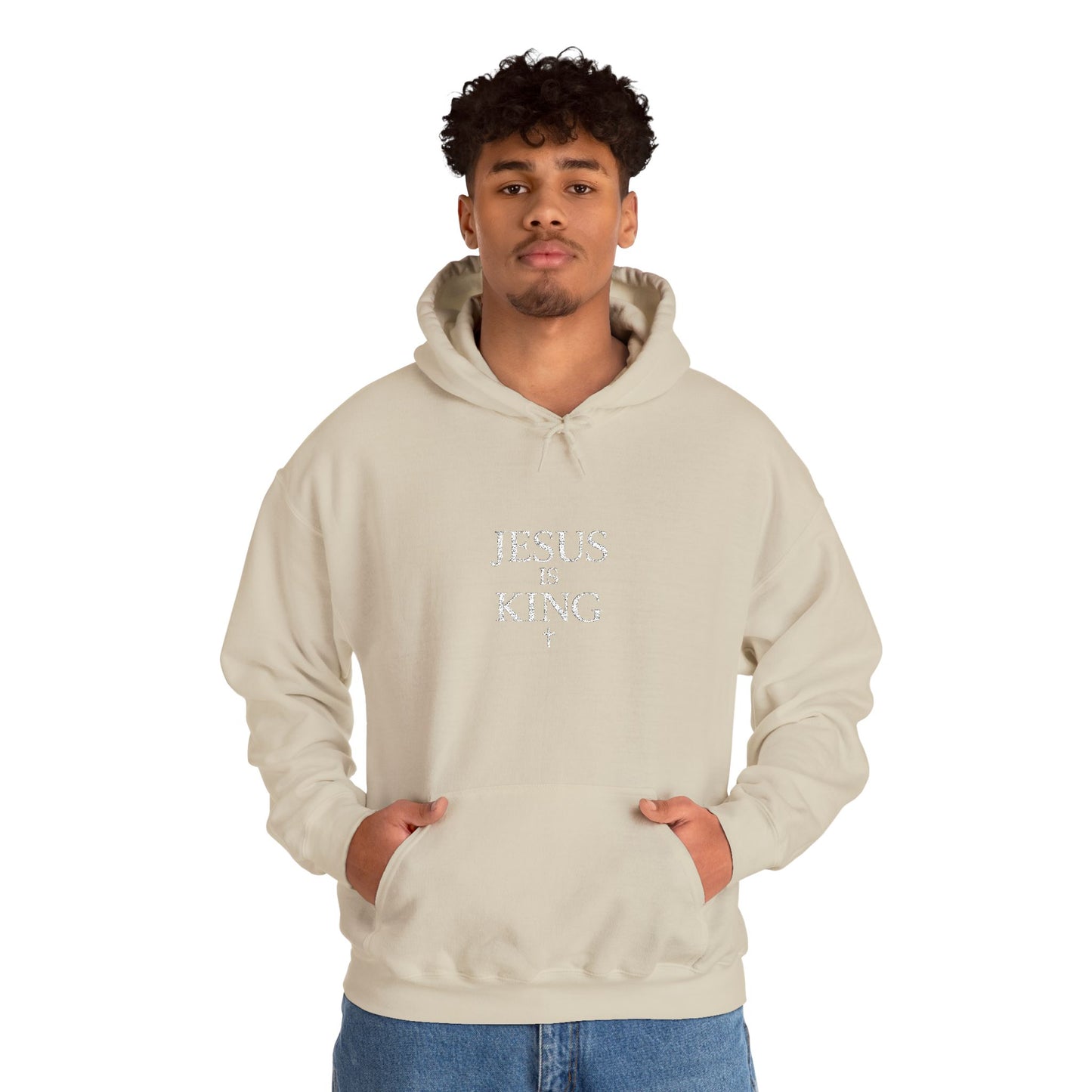 Jesus Is King Hoodie — Faith-Based Minimalist Christian Pullover