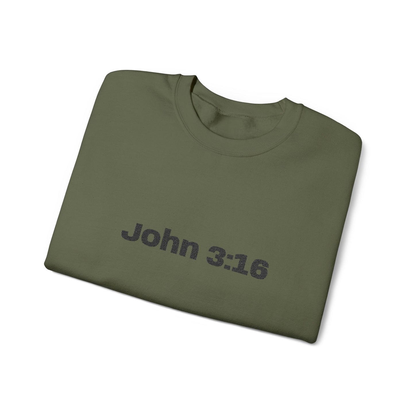 John 3:16 Crewneck Sweatshirt — Minimal Christian Scripture Pullover