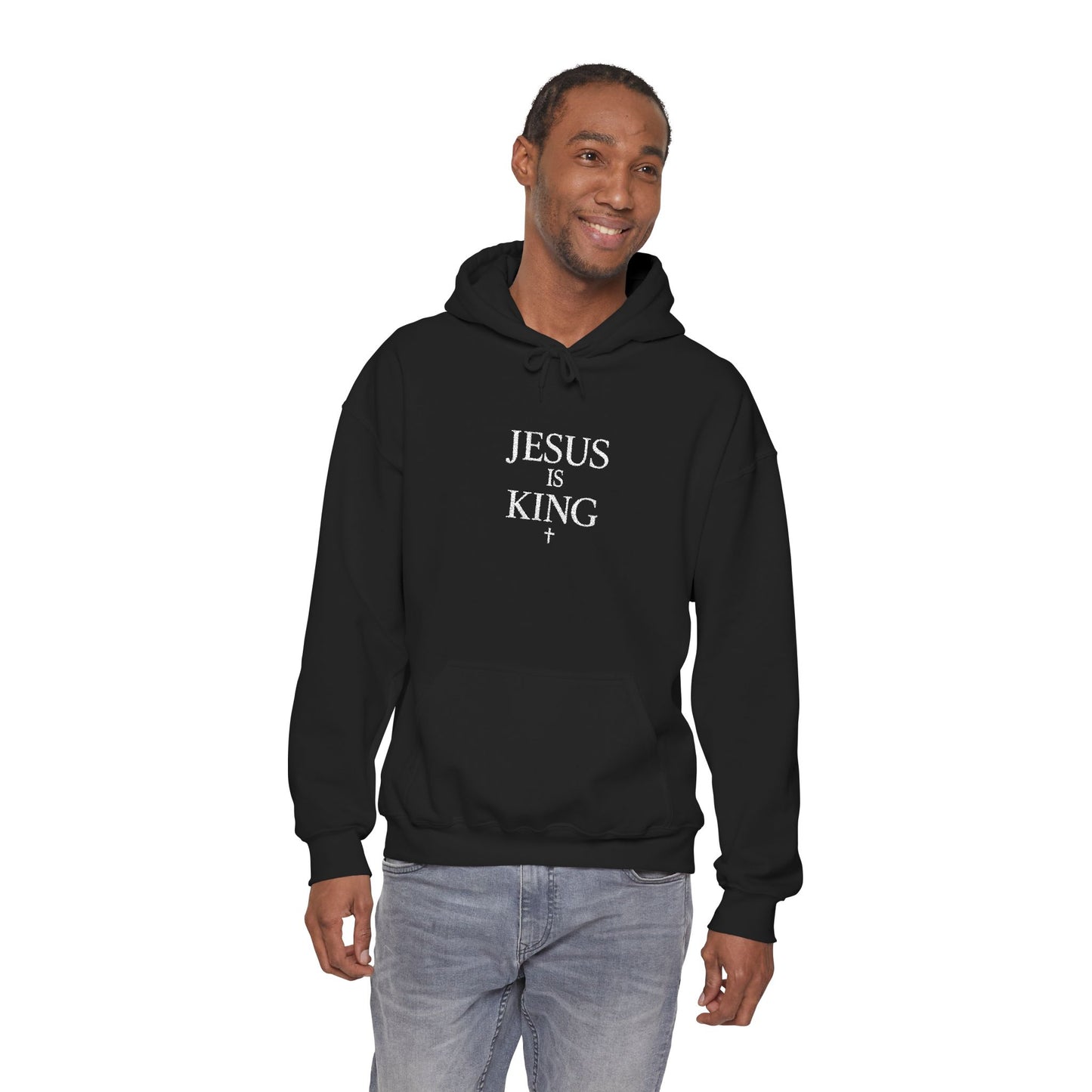 Jesus Is King Hoodie — Faith-Based Minimalist Christian Pullover