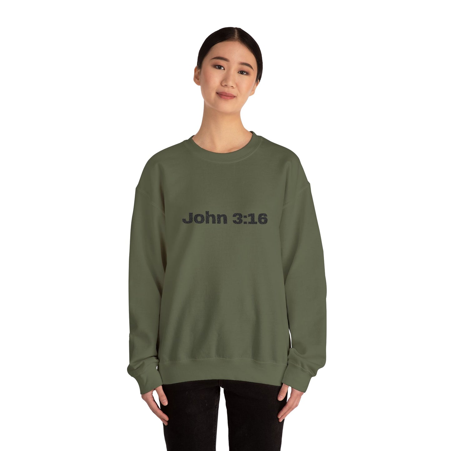 John 3:16 Crewneck Sweatshirt — Minimal Christian Scripture Pullover