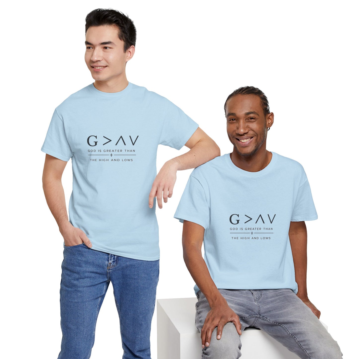 God Is Greater Than Tee | Faith Christian Shirt, Minimal Scripture Design