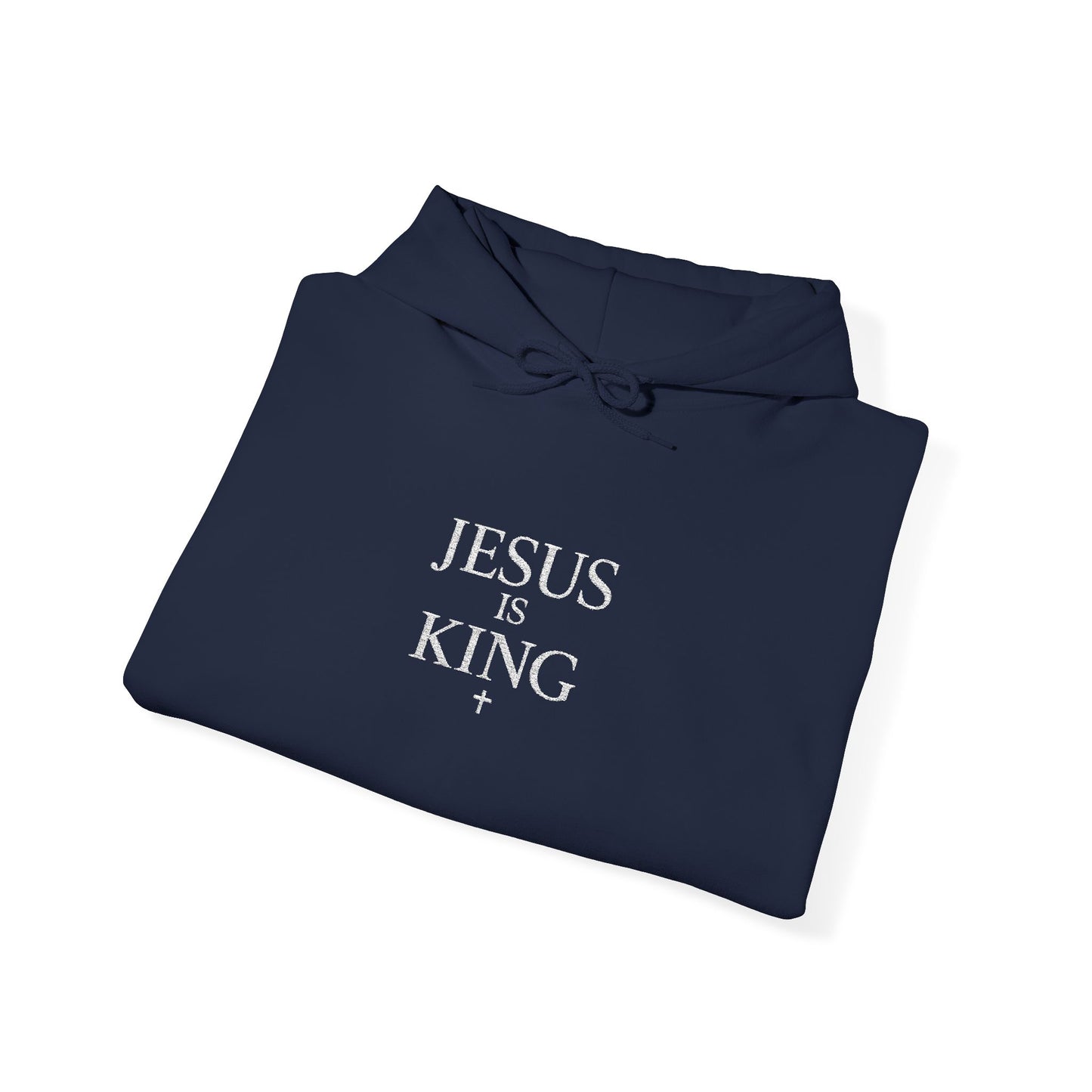 Jesus Is King Hoodie — Faith-Based Minimalist Christian Pullover