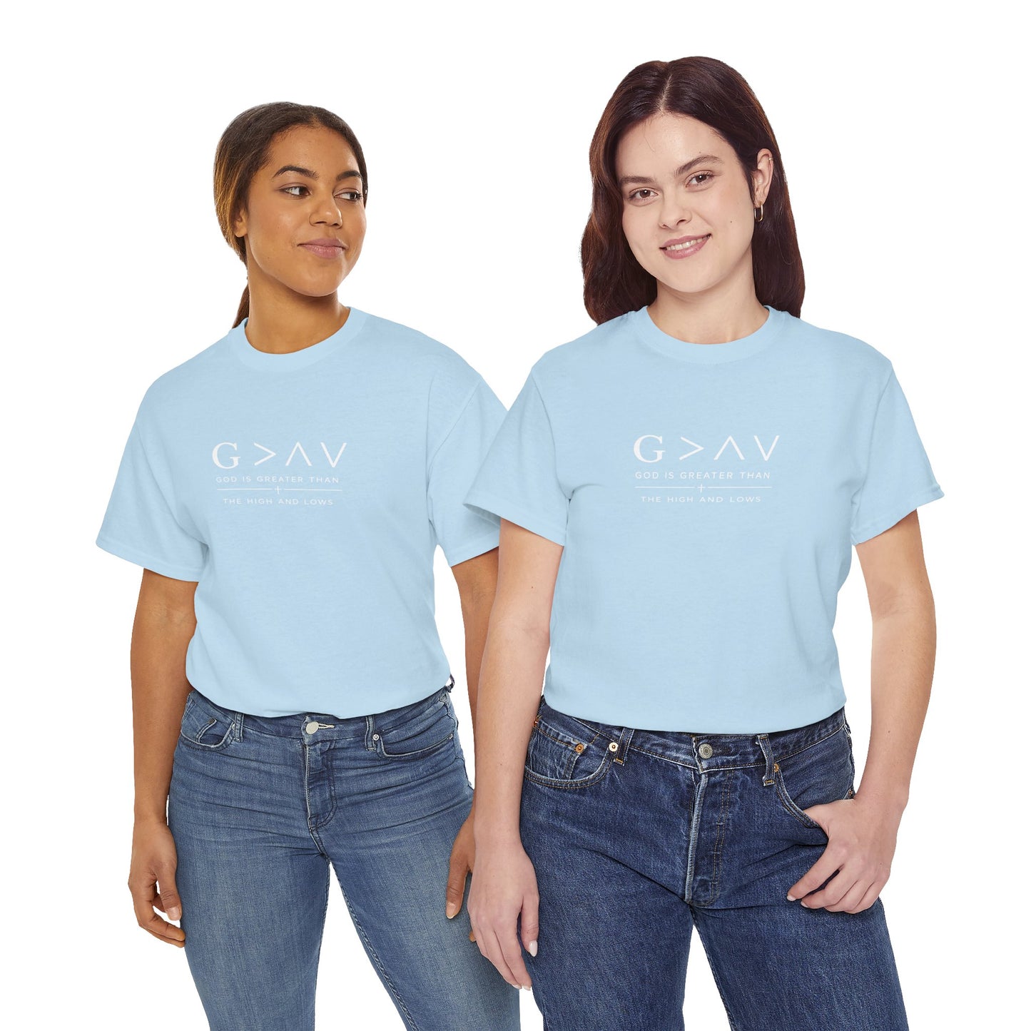 God Is Greater Than The Highs And Lows Christian T-Shirt | Minimal Faith Shirt | Inspirational Christian Apparel | Streetwear Faith Tee