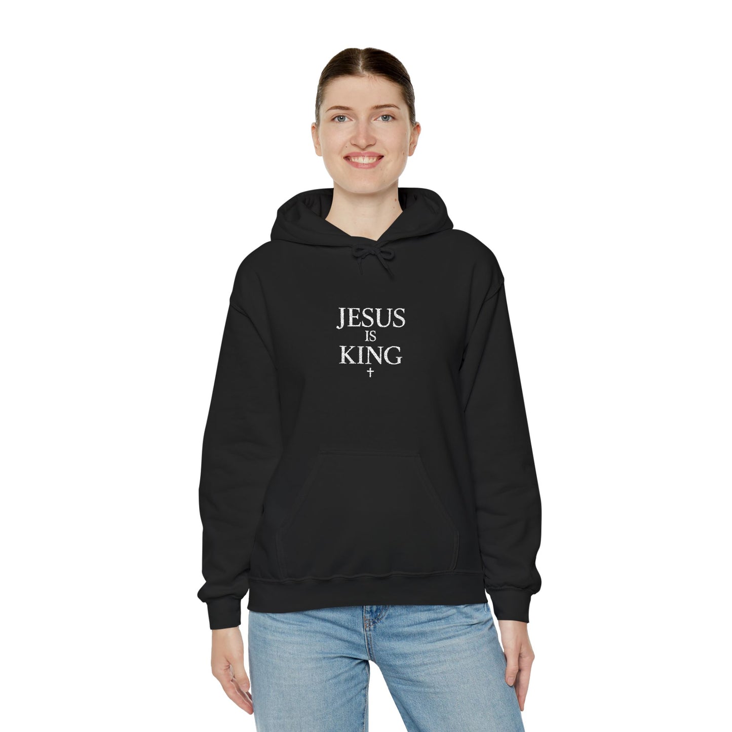 Jesus Is King Hoodie — Faith-Based Minimalist Christian Pullover