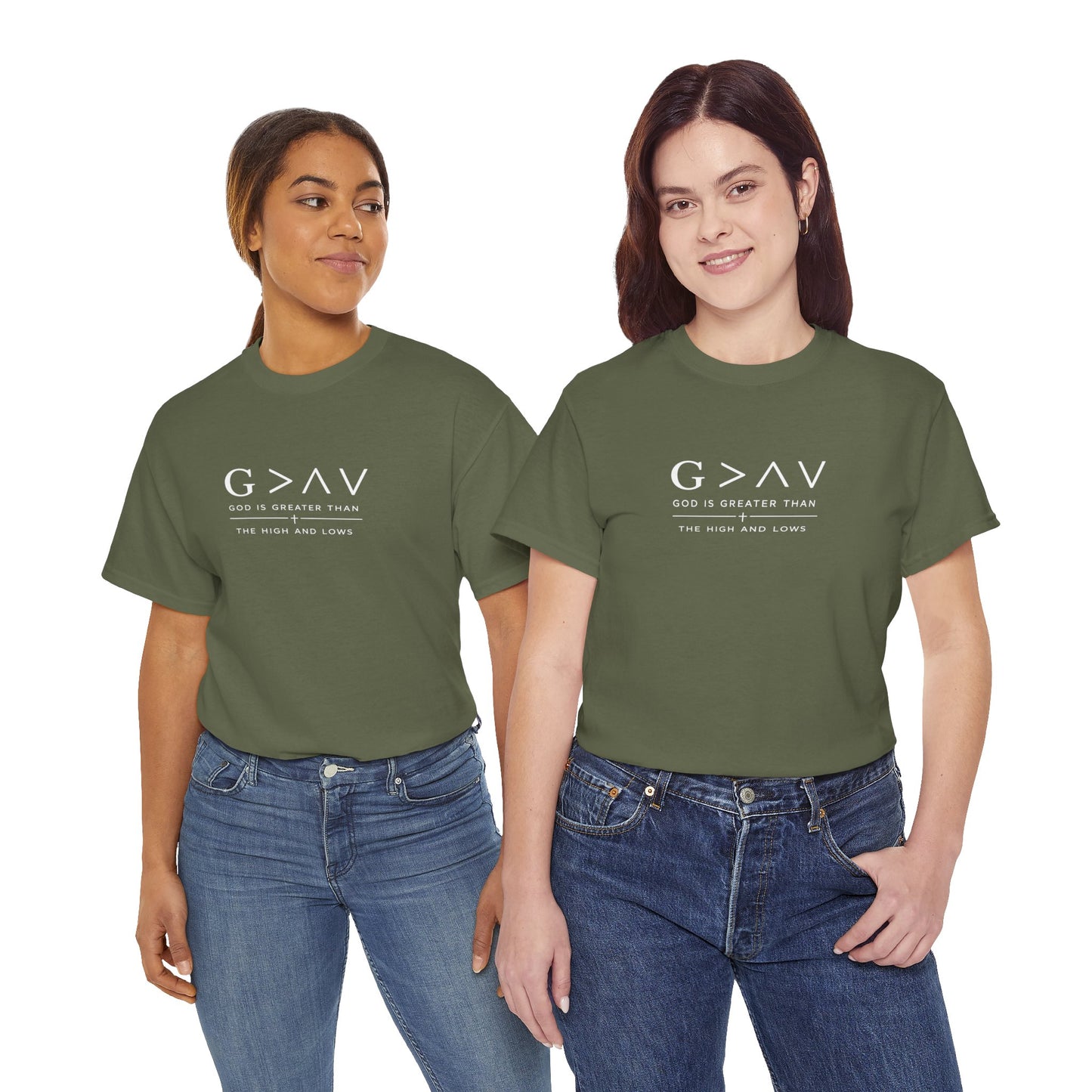 God Is Greater Than The Highs And Lows Christian T-Shirt | Minimal Faith Shirt | Inspirational Christian Apparel | Streetwear Faith Tee