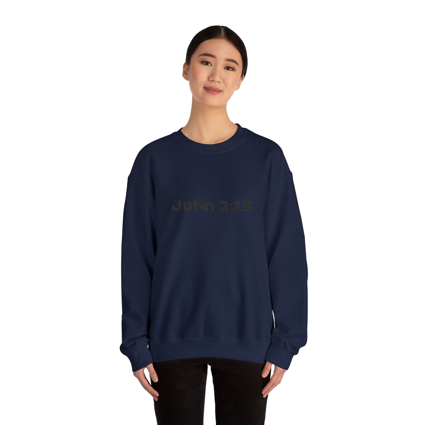 John 3:16 Crewneck Sweatshirt — Minimal Christian Scripture Pullover