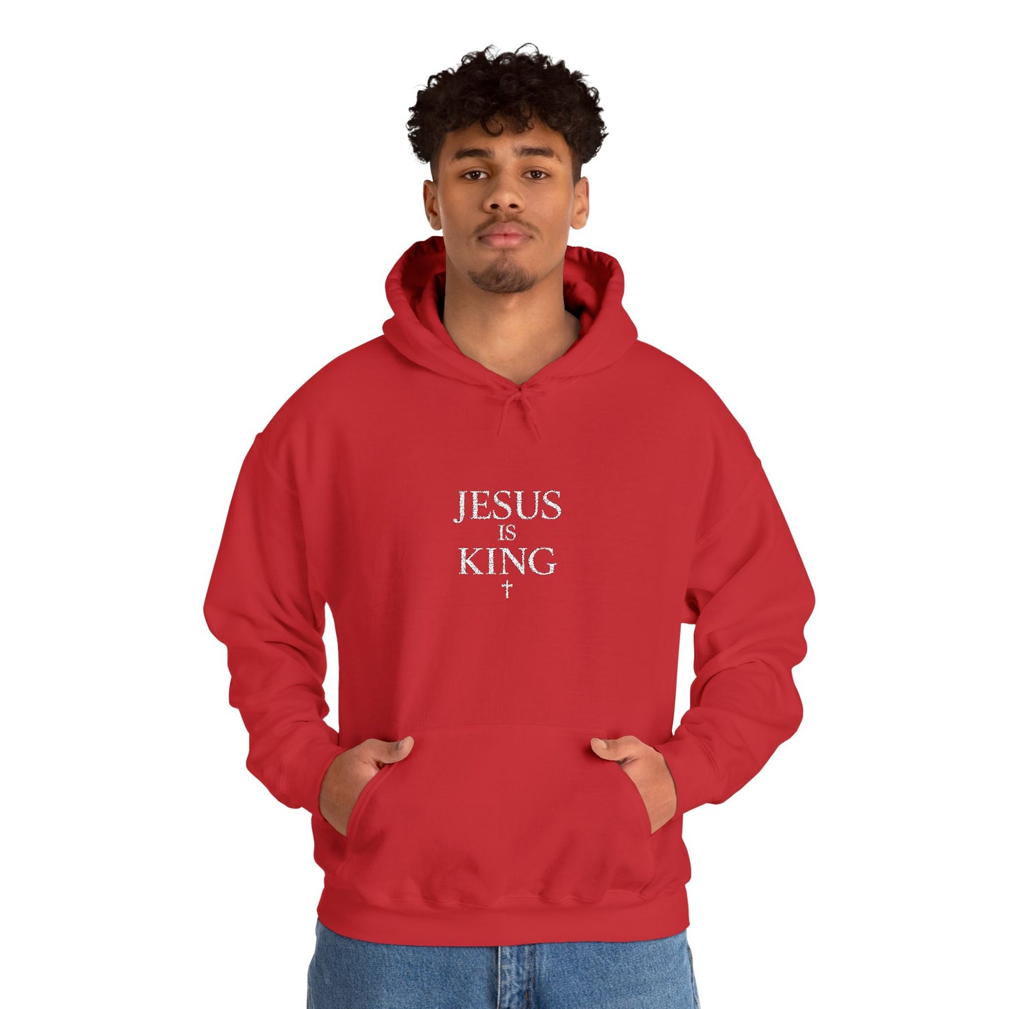 Jesus Is King Hoodie — Faith-Based Minimalist Christian Pullover