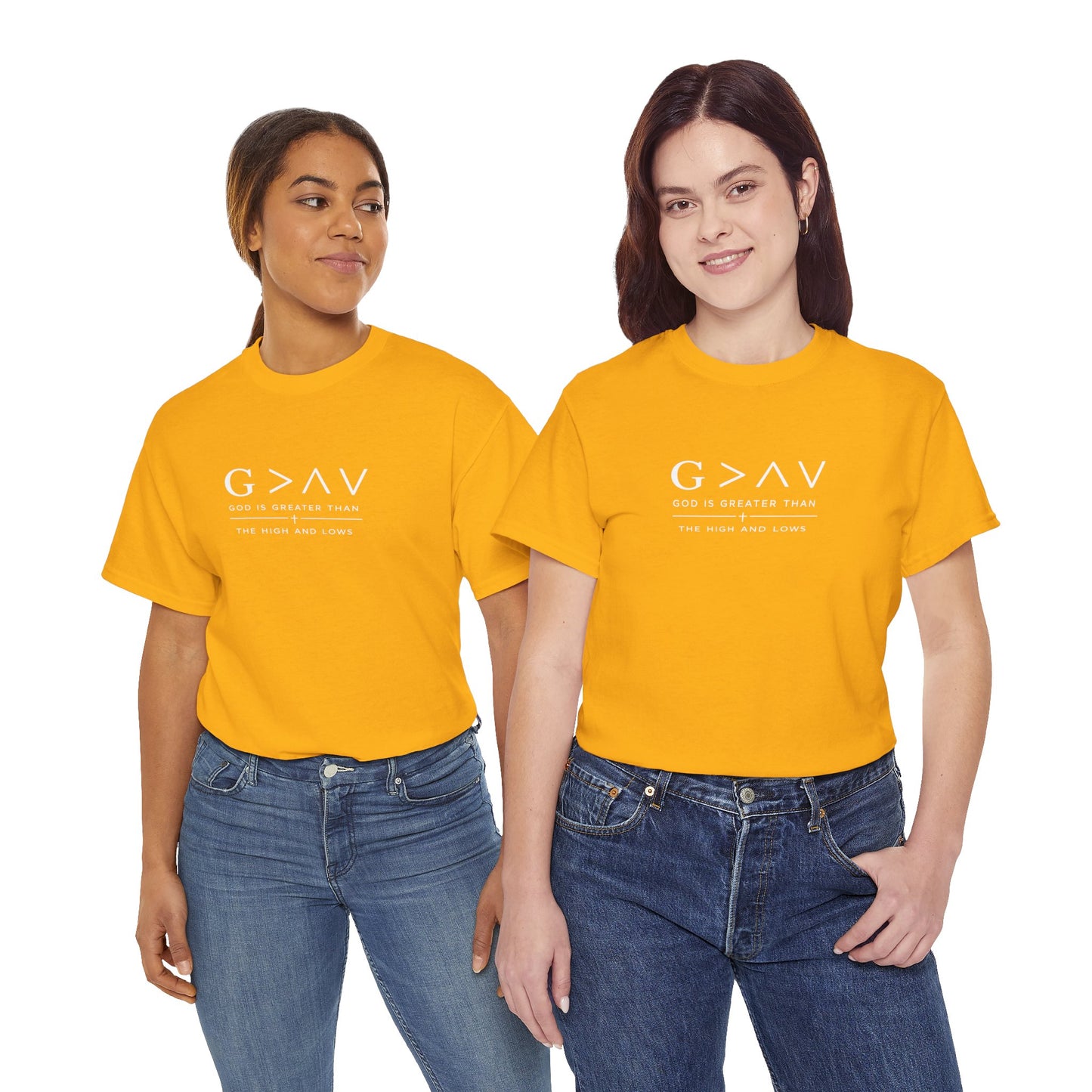 God Is Greater Than The Highs And Lows Christian T-Shirt | Minimal Faith Shirt | Inspirational Christian Apparel | Streetwear Faith Tee