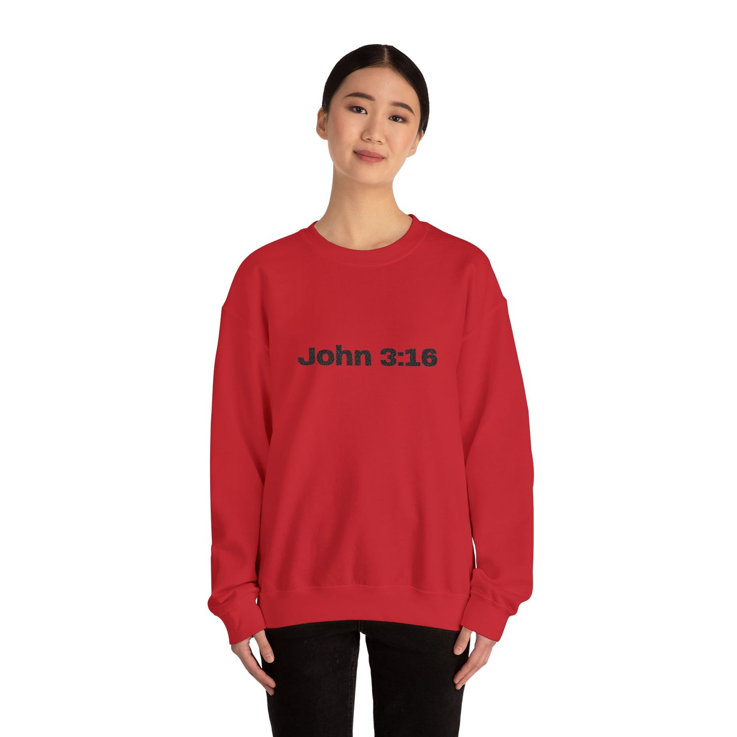 John 3:16 Crewneck Sweatshirt — Minimal Christian Scripture Pullover