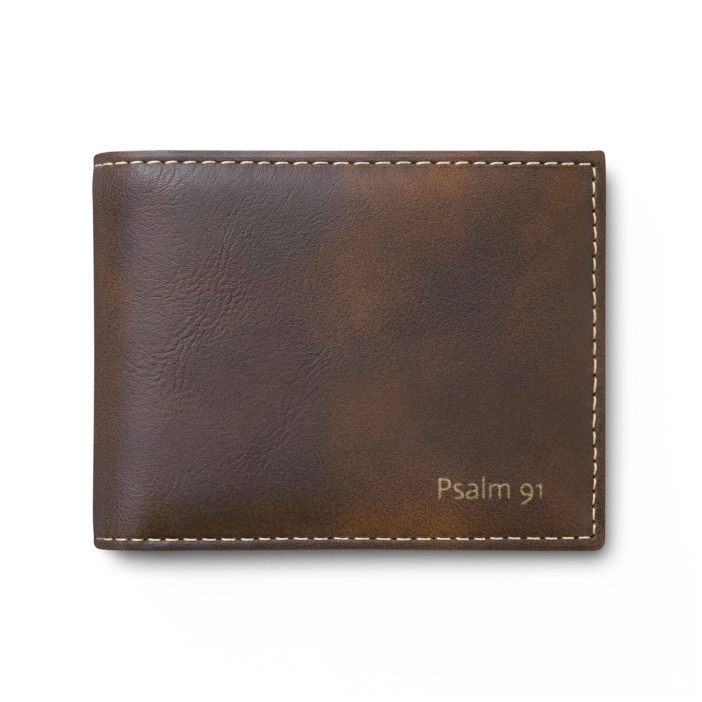 Psalm 91 Leather Bi-Fold Wallet