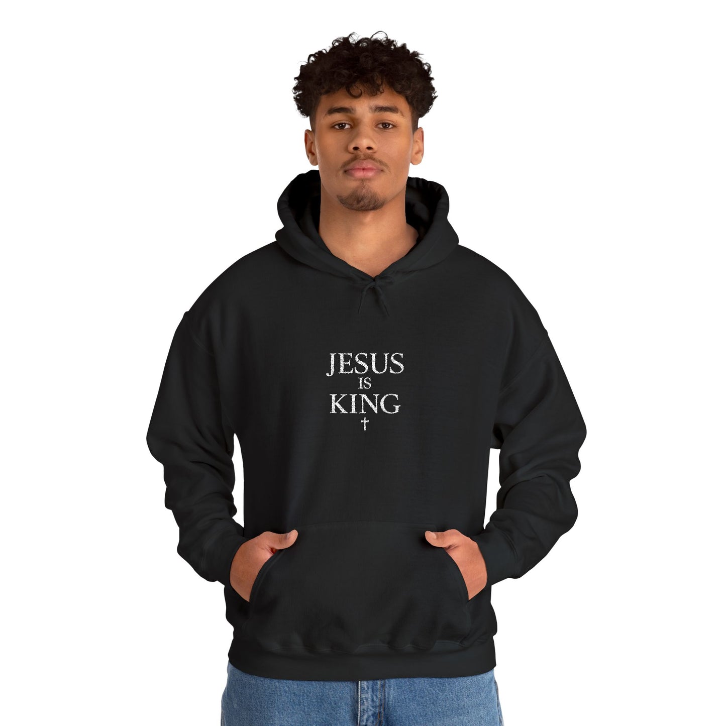 Jesus Is King Hoodie — Faith-Based Minimalist Christian Pullover
