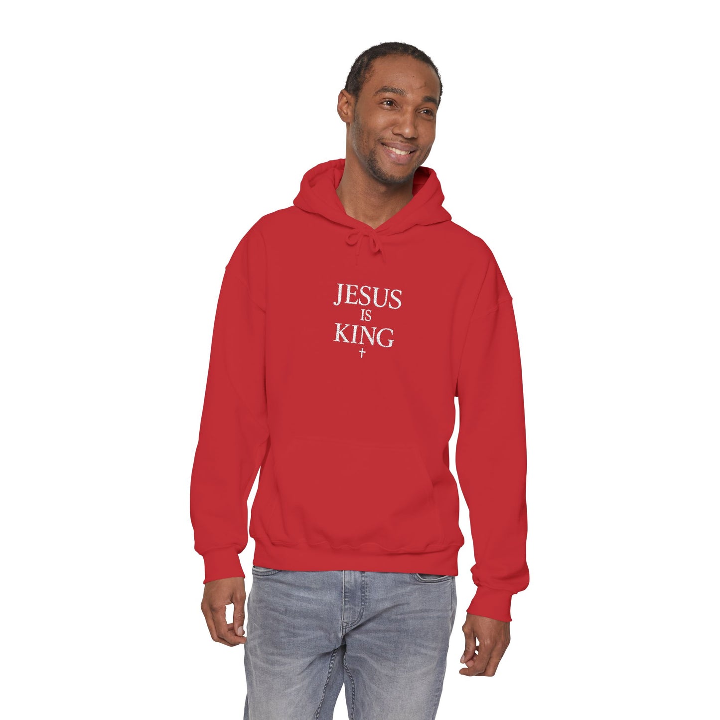 Jesus Is King Hoodie — Faith-Based Minimalist Christian Pullover