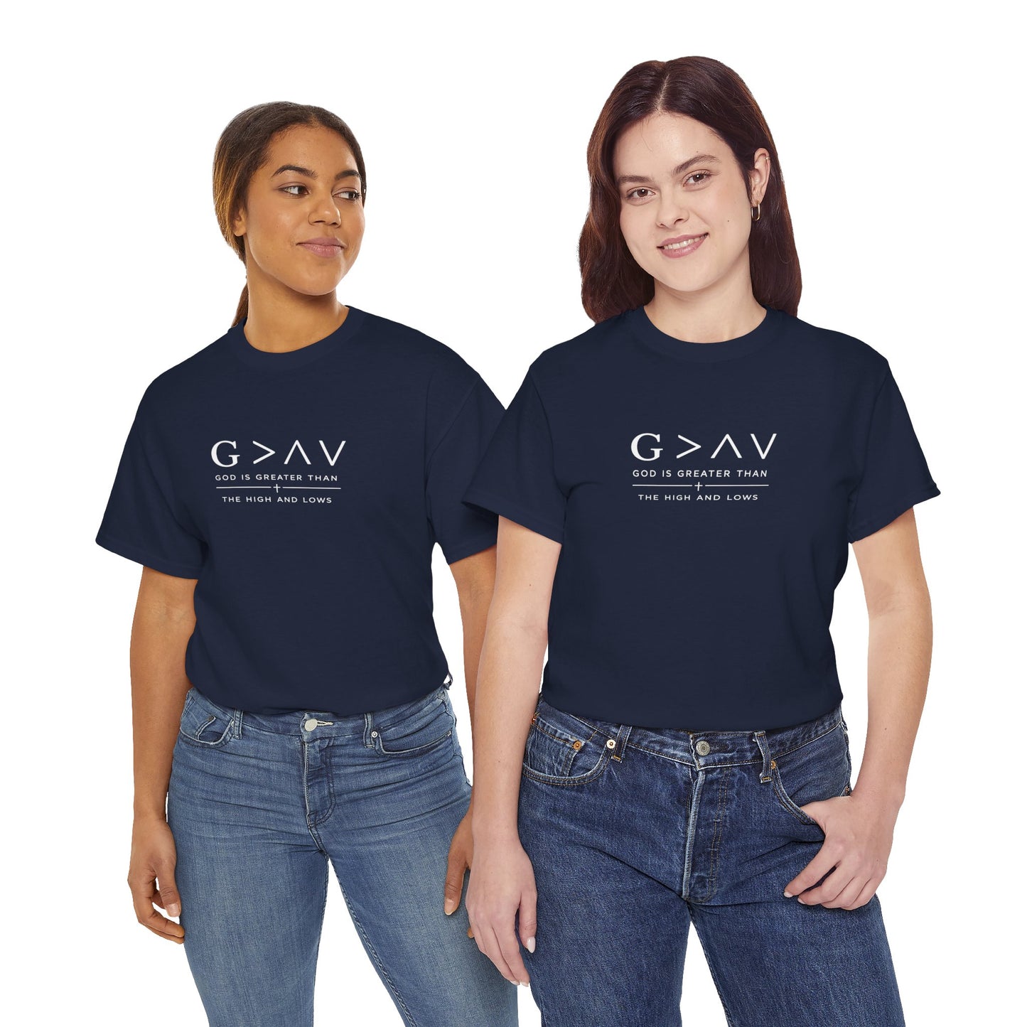 God Is Greater Than The Highs And Lows Christian T-Shirt | Minimal Faith Shirt | Inspirational Christian Apparel | Streetwear Faith Tee