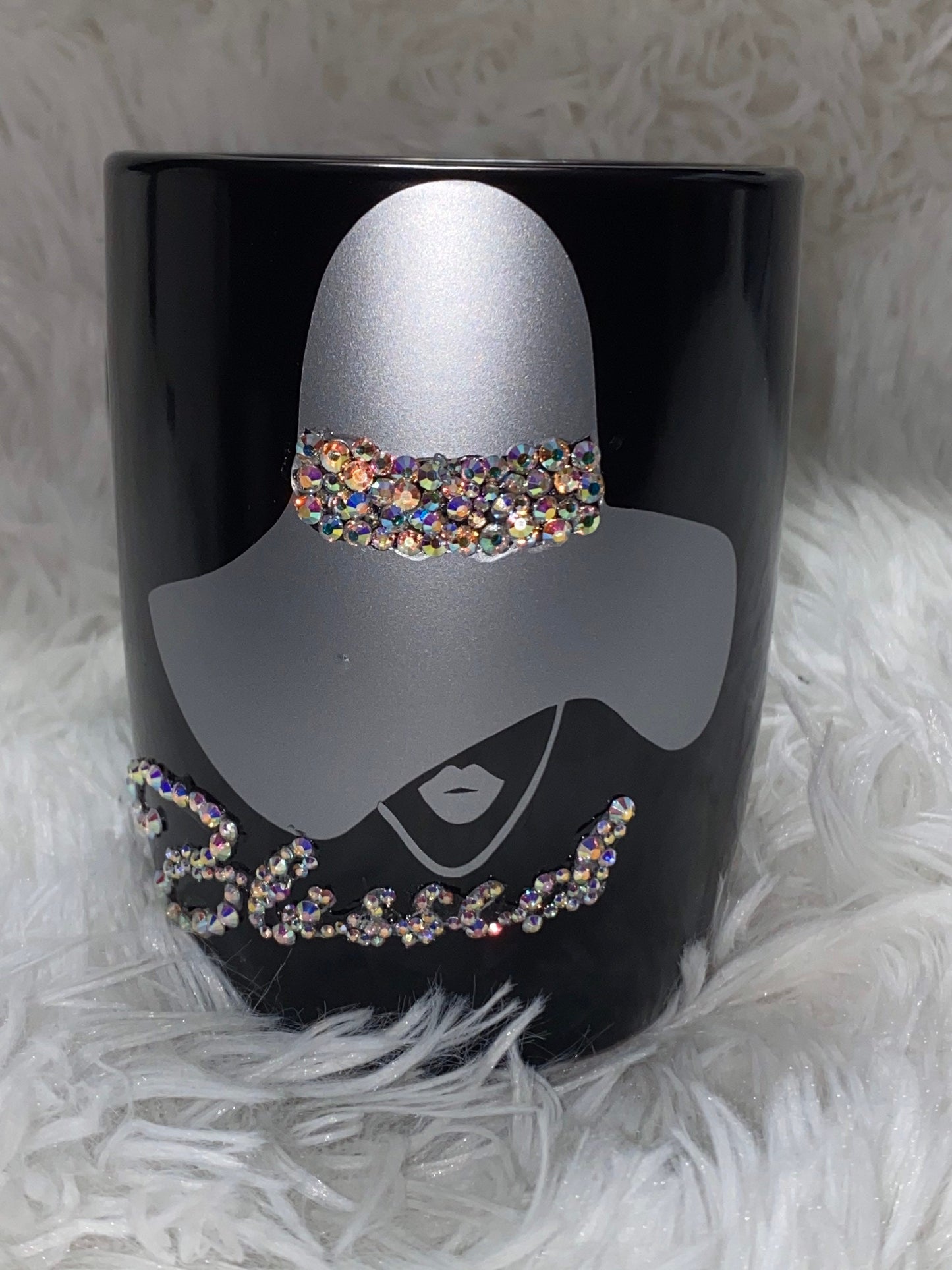 Bling Praying Woman Mug: Rhinestone Christian Gift (12oz)