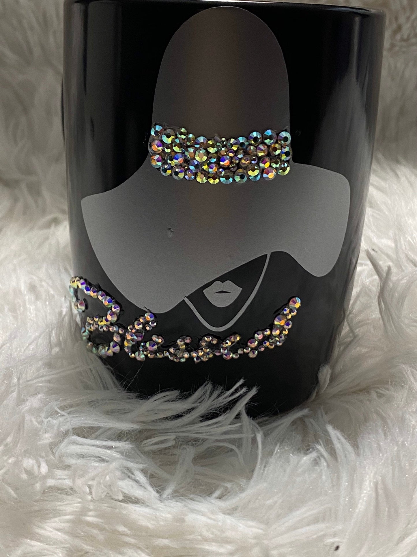 Bling Praying Woman Mug: Rhinestone Christian Gift (12oz)