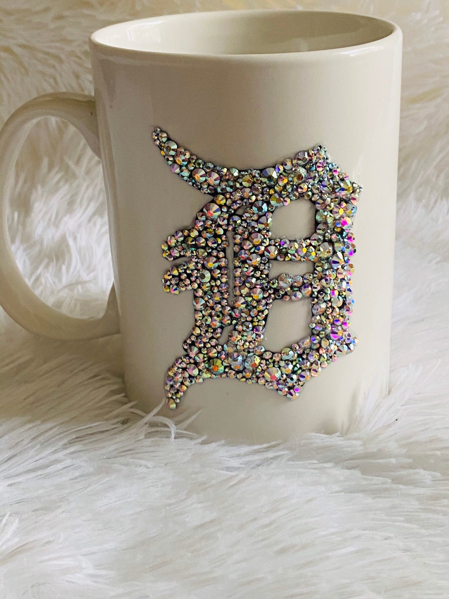 Bling Old English D. Detroit Rhinestones