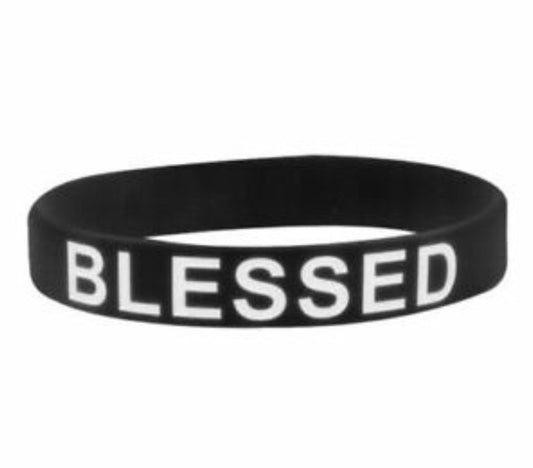 Blessed Silicone Bracelet: Christian Bible Verse Wristband