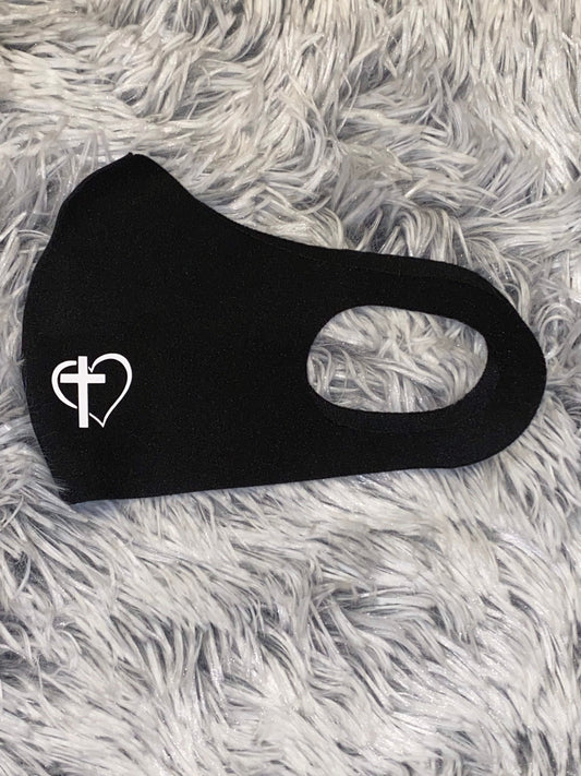 Christian Cross Face Mask: Cotton Washable Faith Mask
