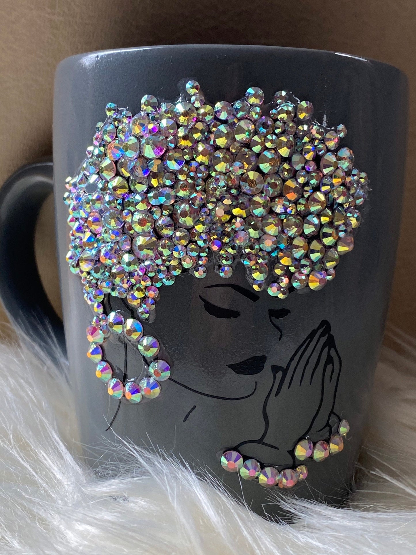 Bling Praying Woman Coffee Mug - Christian Gift, 12oz Mug