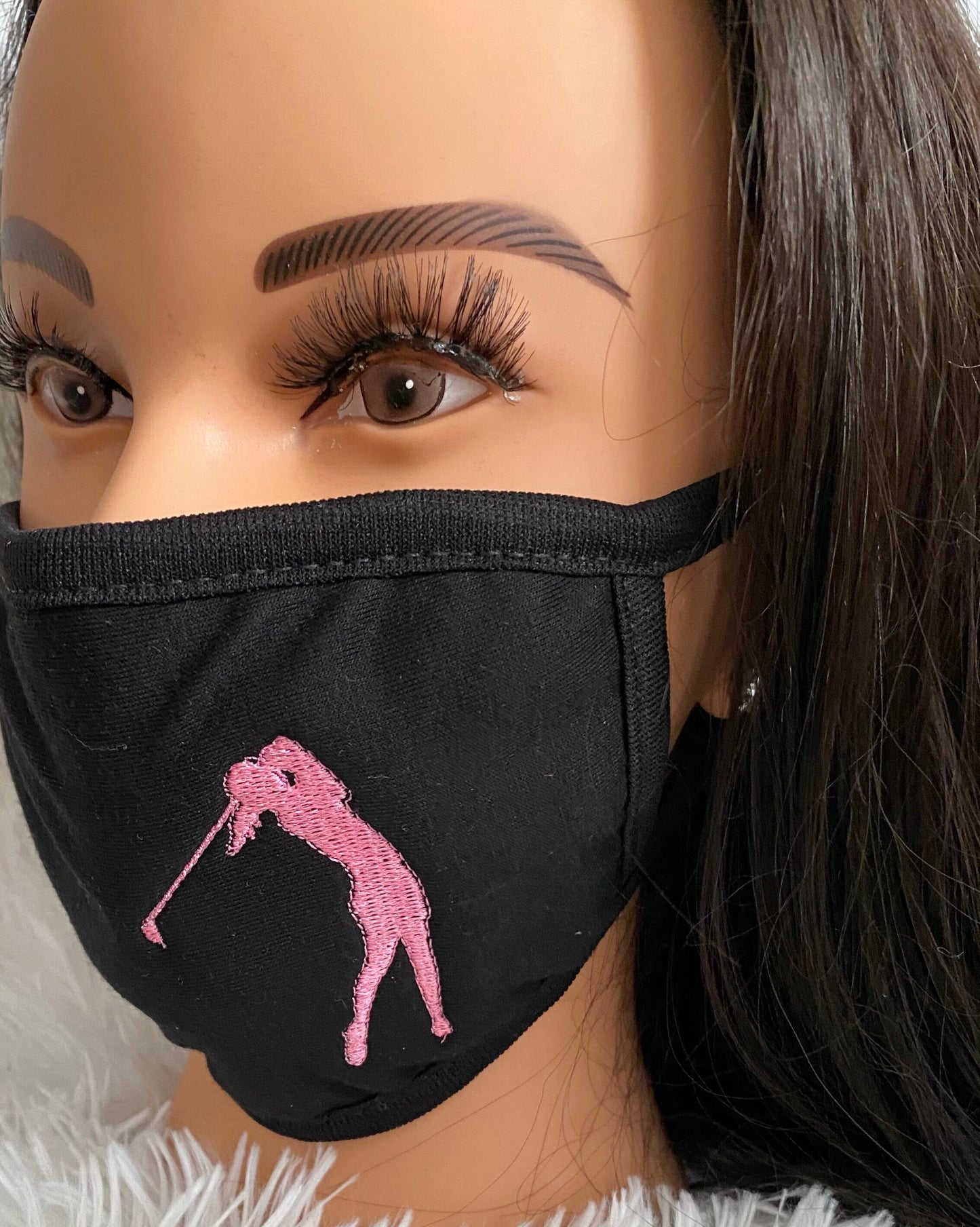 Embroidered Golfer Face Mask: Reusable 2-Layer Mask