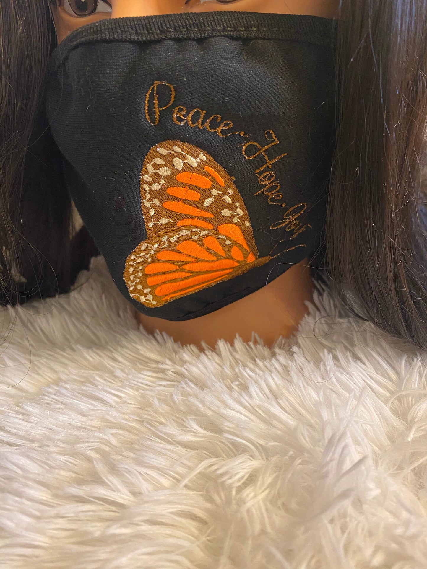 Embroidered Butterfly Face Mask