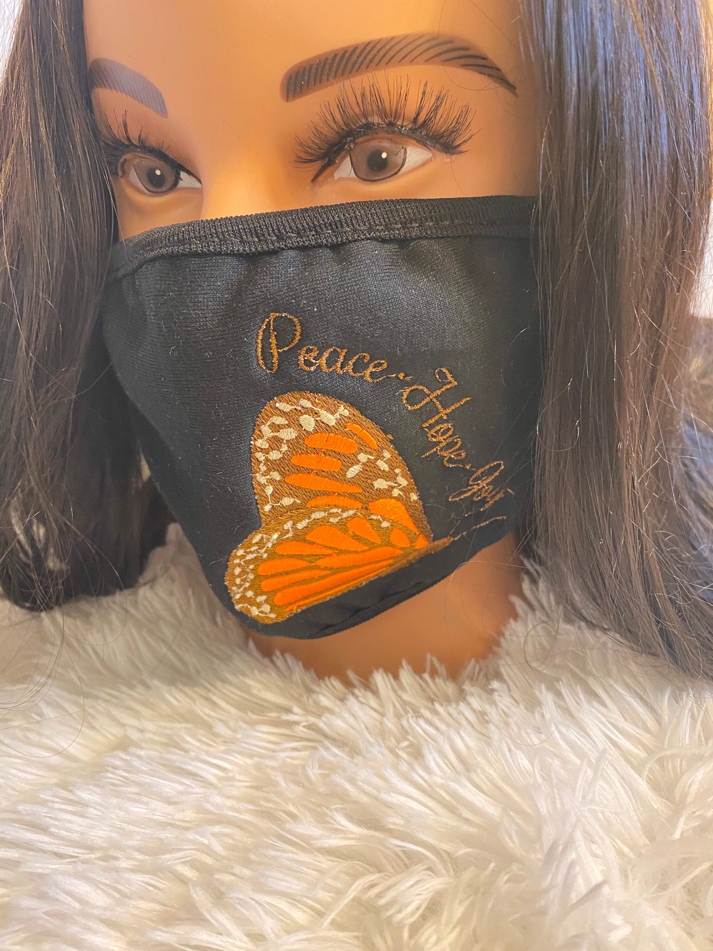 Embroidered Butterfly Face Mask