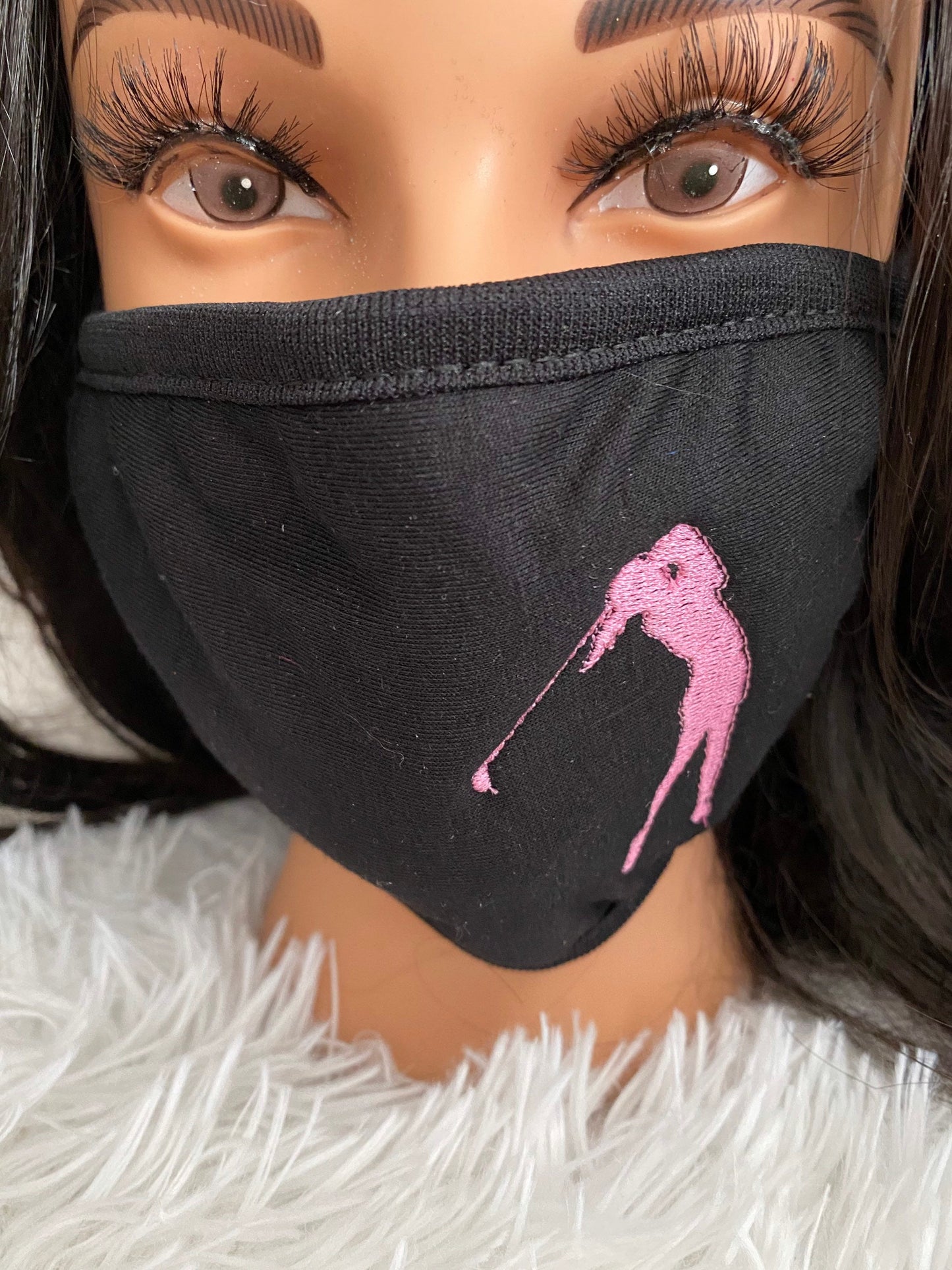 Embroidered Golfer Face Mask: Reusable 2-Layer Mask