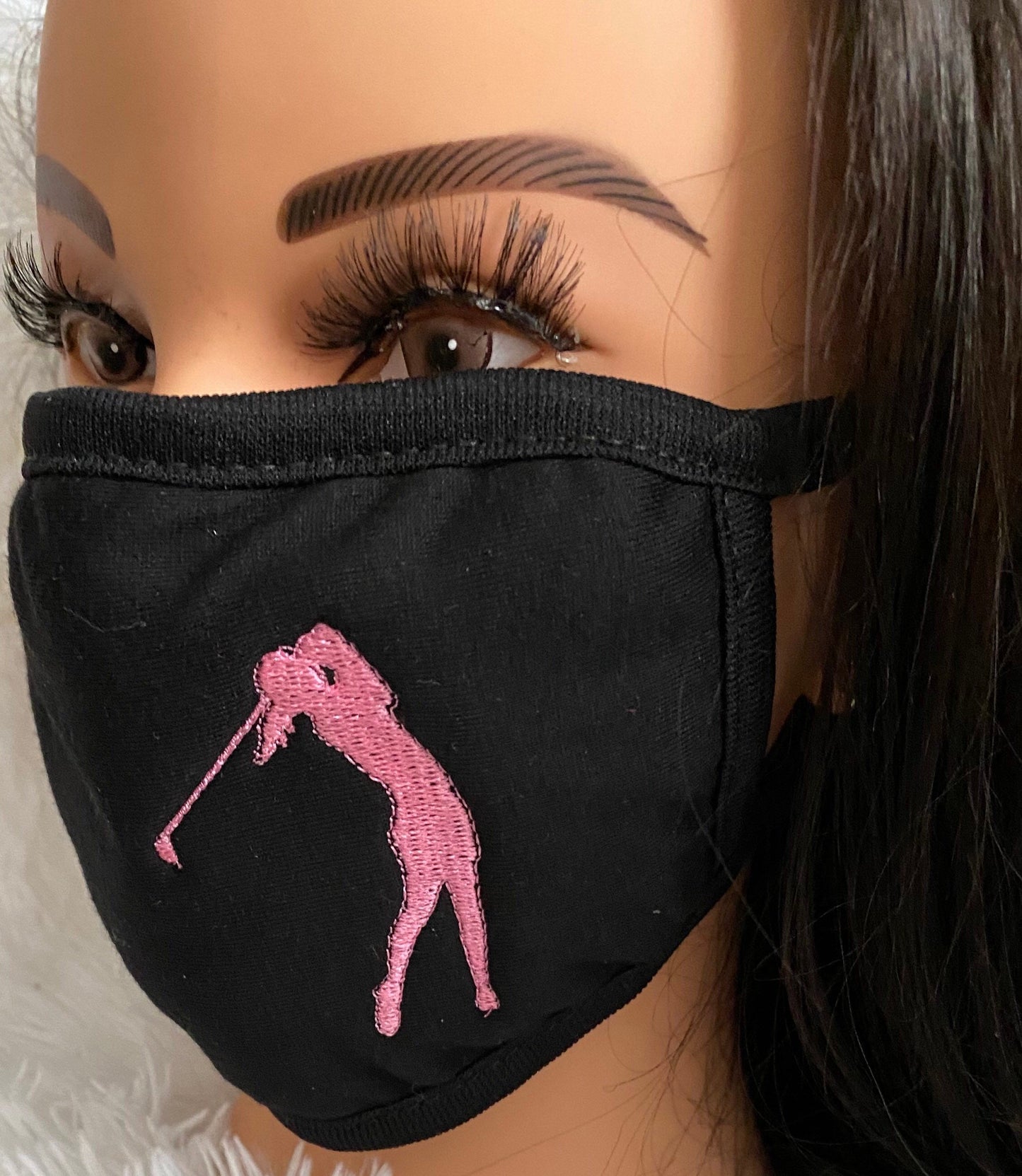 Embroidered Golfer Face Mask: Reusable 2-Layer Mask