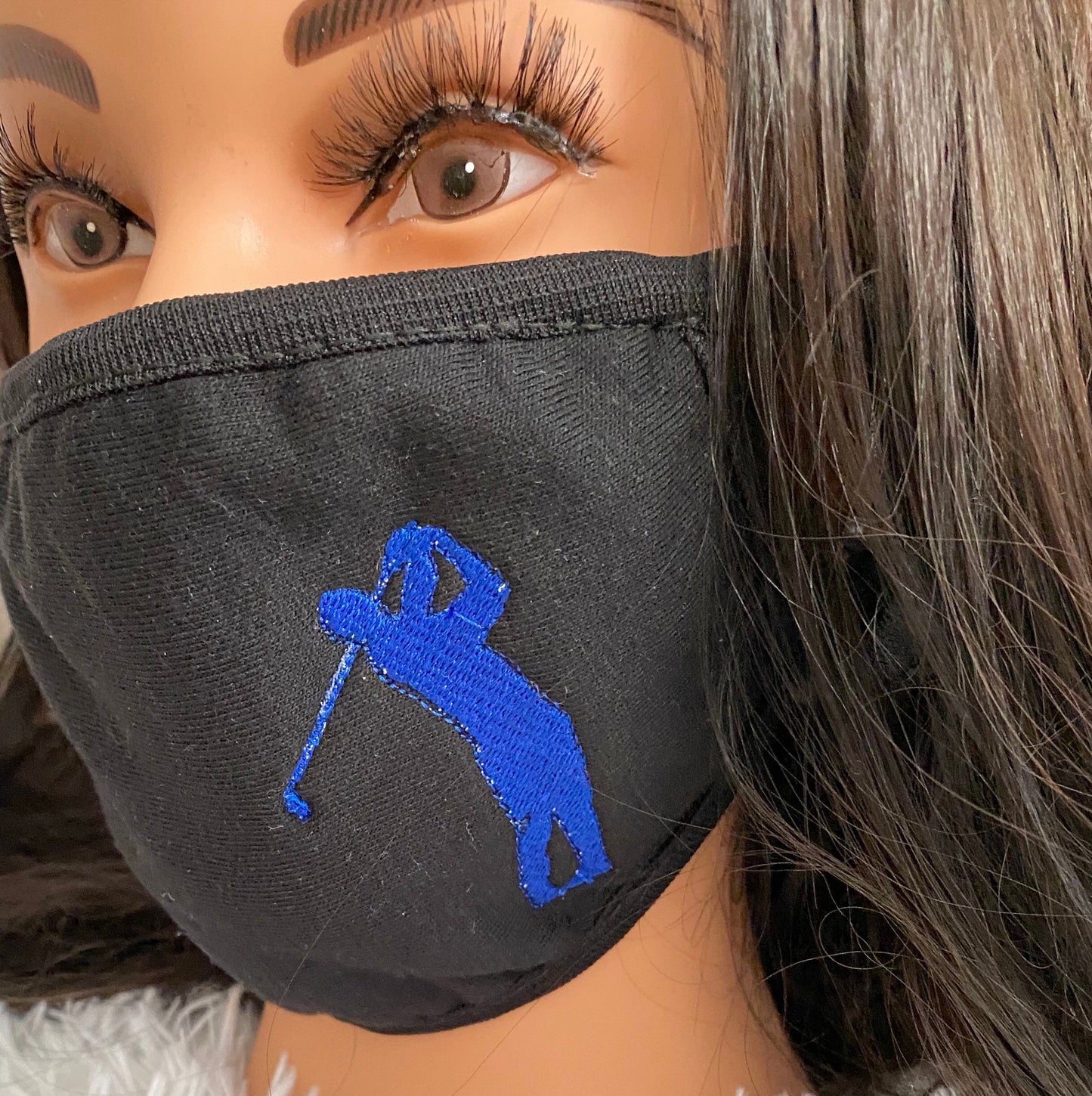 Embroidered Golfer Face Mask: Reusable & Washable