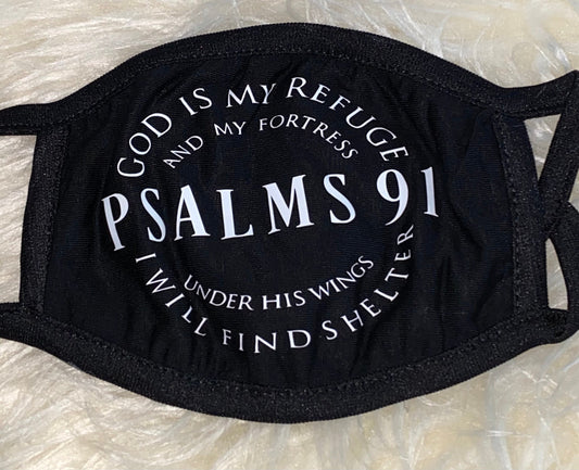 Psalm 91 Face Mask: Two Layer Cotton Christian Mask