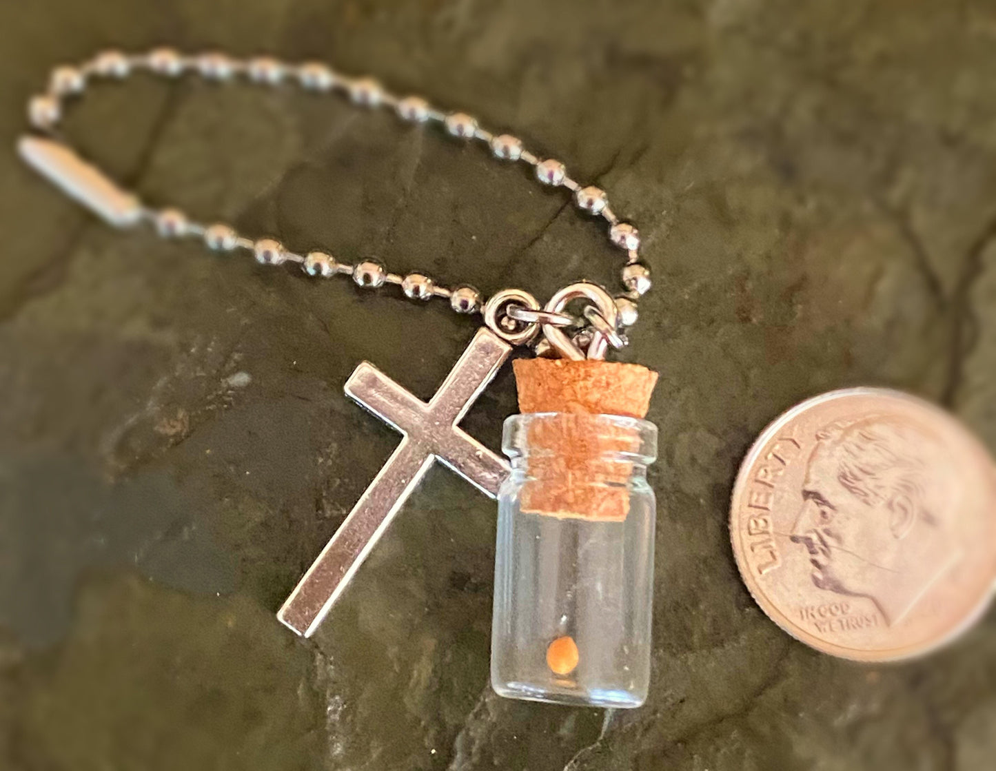 Matthew 17:20, Mustard Seed Faith w/Christian Cross. Daily Reminder of Faith