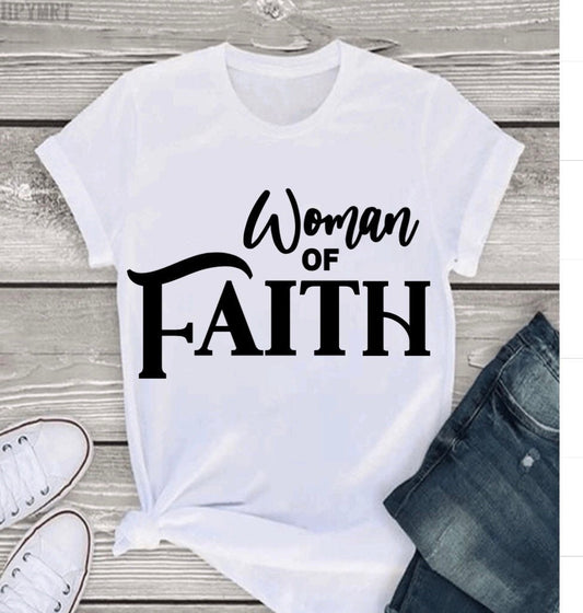 Woman of Faith T-Shirt: Christian Bible Verse Apparel