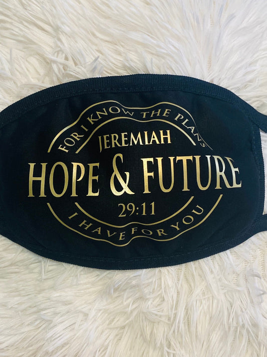 Jeremiah 29:11 Bible Verse Face Mask