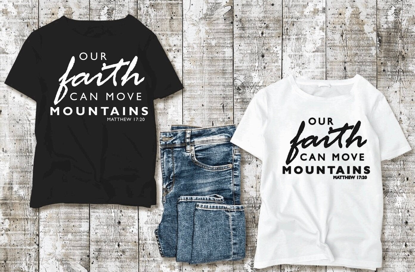 Faith Can Move Mountains Shirt: Unisex Bible Verse Tee