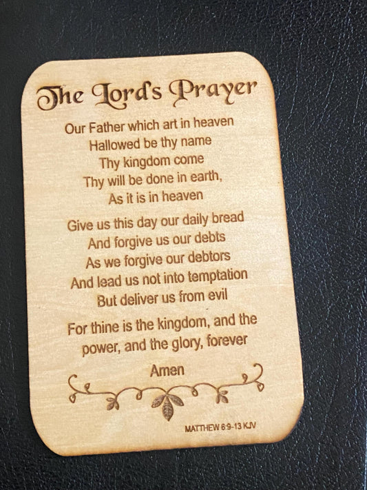 Lord's Prayer Wooden Thin Plaque Description