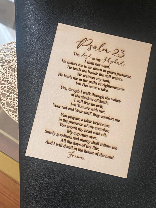 Psalms 23 Thin Wood Plaque