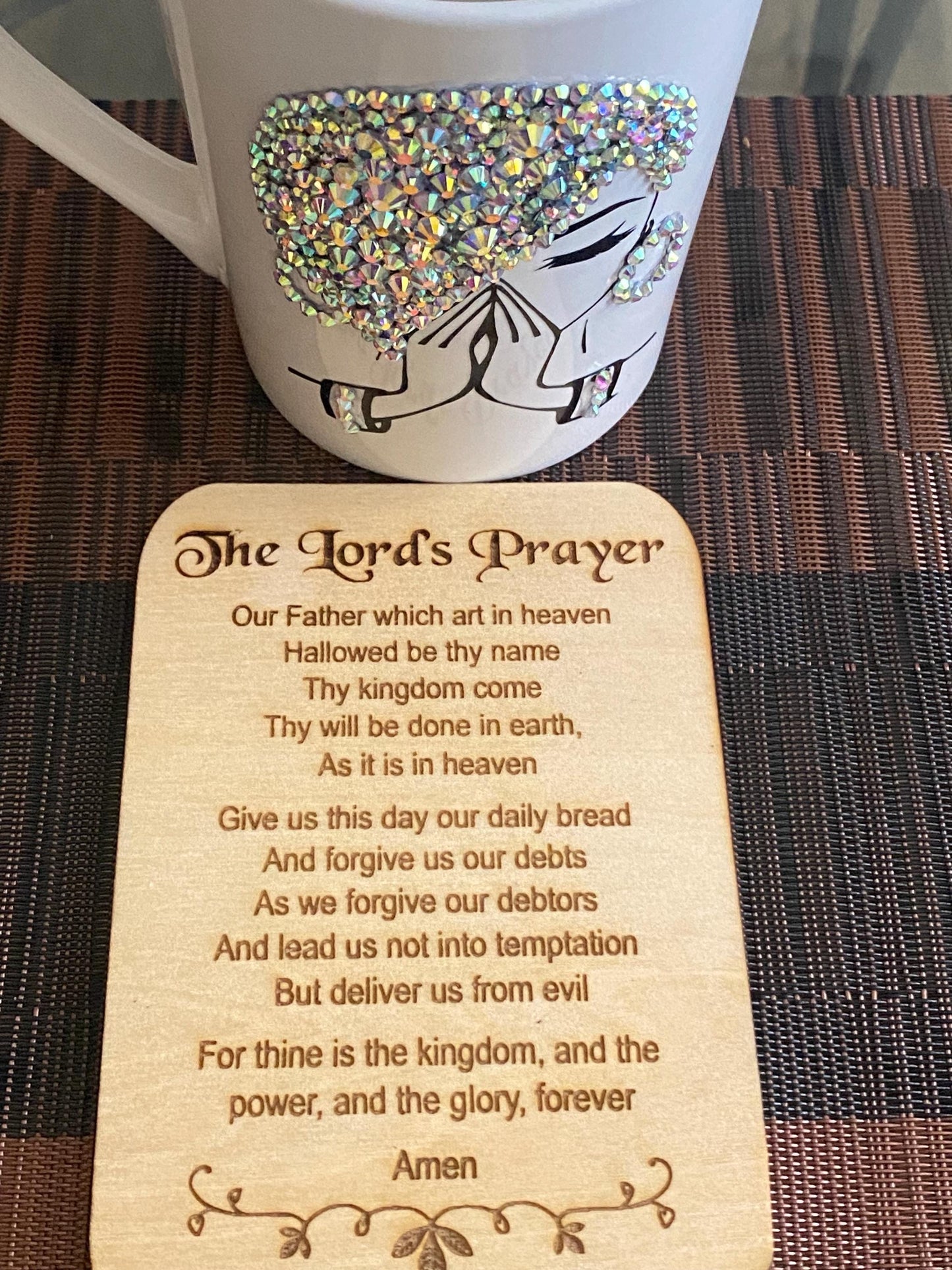 Lord's Prayer Wooden Thin Plaque Description