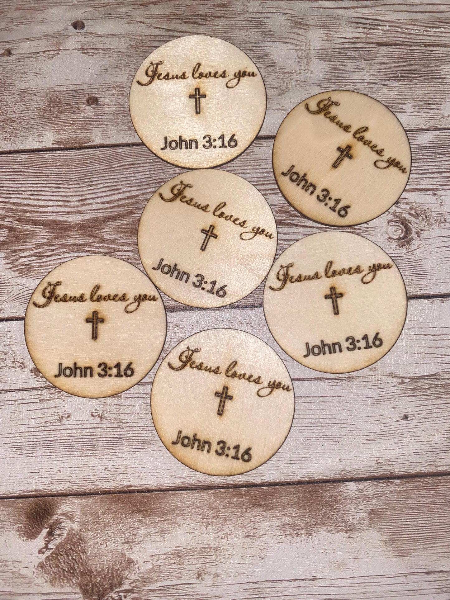 Jesus Loves You John 3:16 Faith Tokens