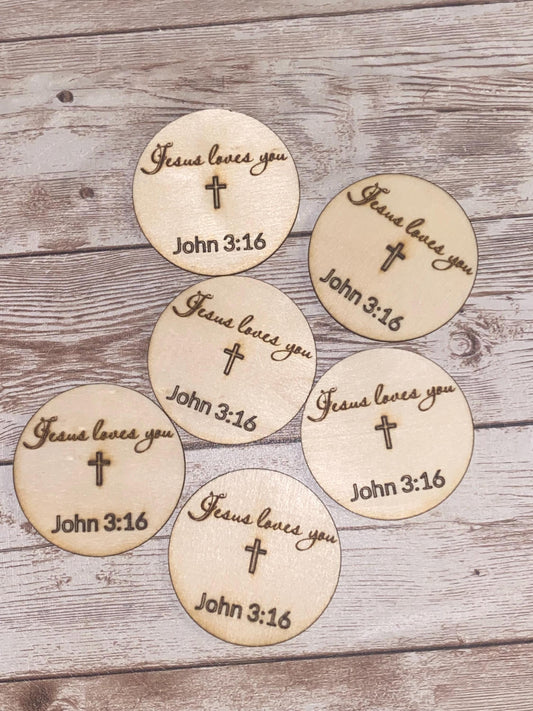 Jesus Loves You John 3:16 Faith Tokens
