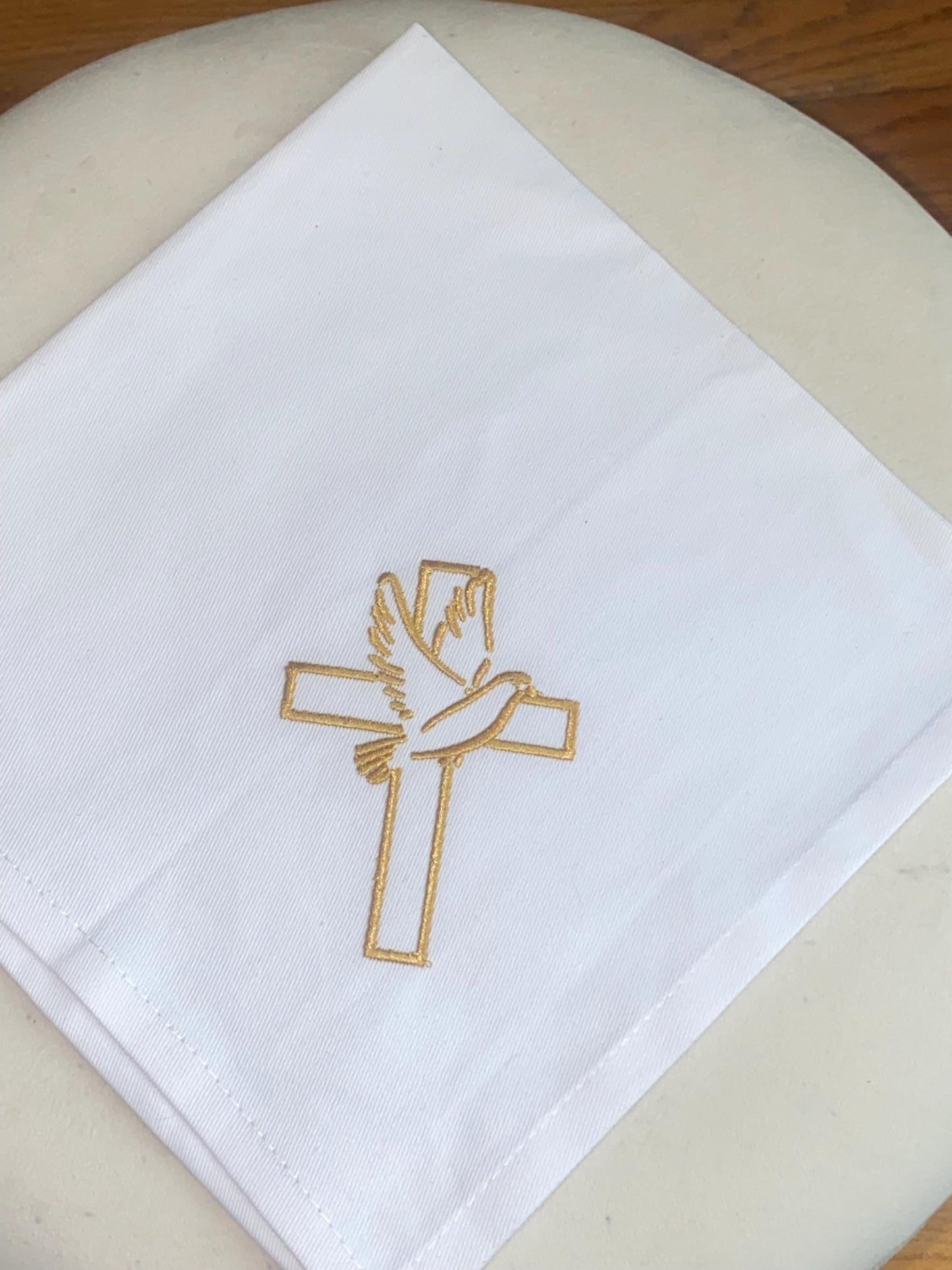 Resurrection Sunday Dove and Cross Dinner Napkin