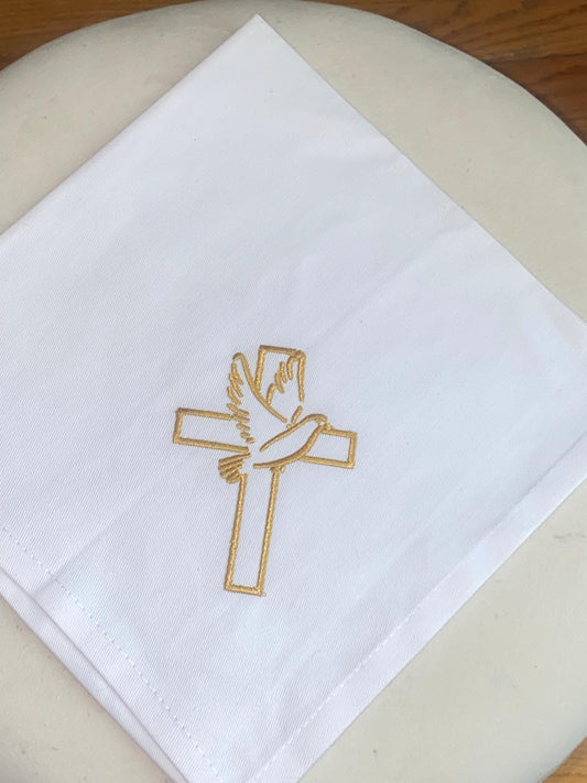 Resurrection Sunday Dove and Cross Dinner Napkin