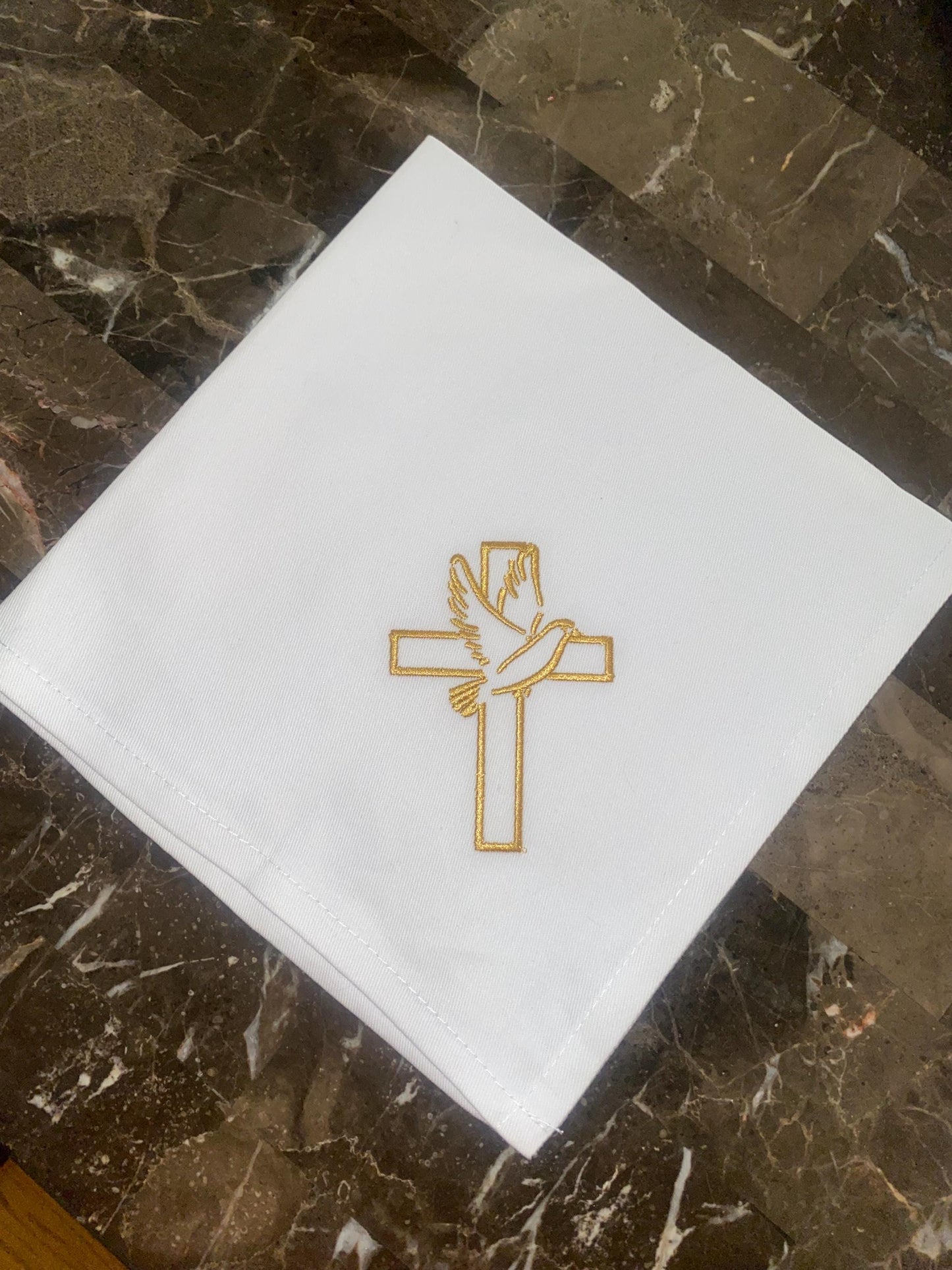Resurrection Sunday Dove and Cross Dinner Napkin